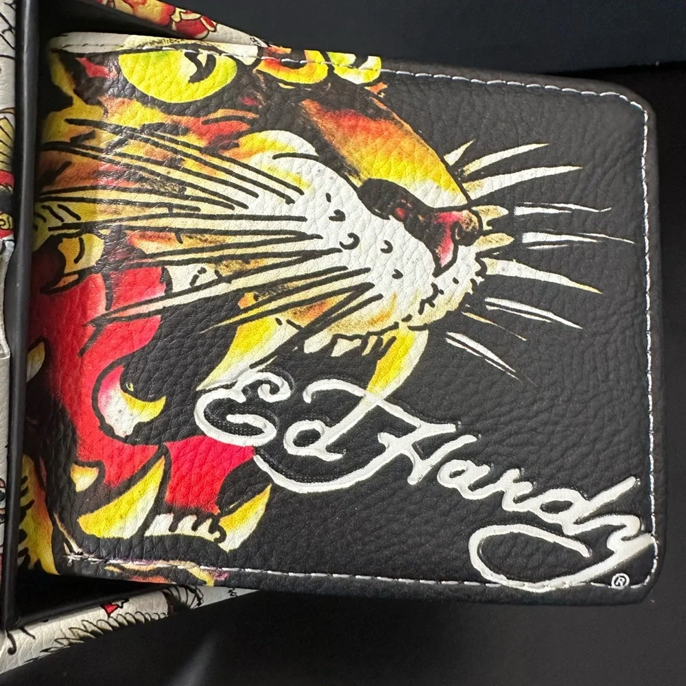 🆕Ed Hardy Bifold Wallet & Valet Tray